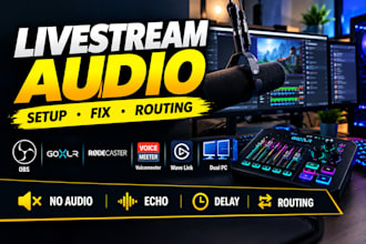 setup and fix livestream audio, obs, voicemeeter, goxlr, dual PC