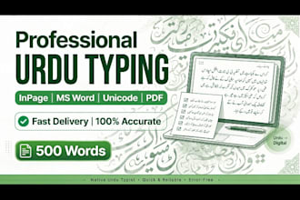 do  urdu typing, inpage to unicode and ms word work
