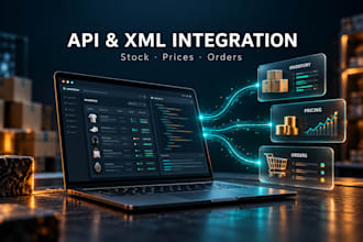 integrate apis and XML feeds for stock prices and orders
