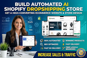 build automated ai shopify dropshipping store redesign shopify website