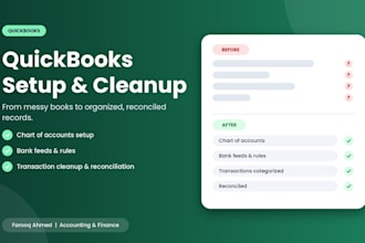 set up, clean up and organize your quickbooks books