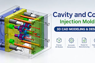 do plastic mold design, injection mold, dfm, moldflow, 3d cad solidworks