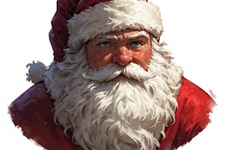 design santa christmas portraits