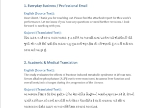 provide flawless english to gujarati translation