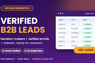 find verified decision maker leads with emails and linkedin profiles