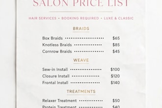 design modern salon flyer, price list, and business card