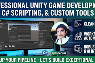 develop custom unity editor tools and c sharp scripts