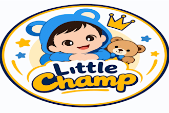 do cute baby kid logo