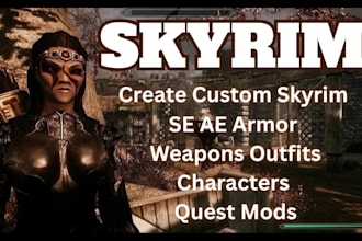 create custom skyrim se ae armor, weapons, outfits, characters and quest mods