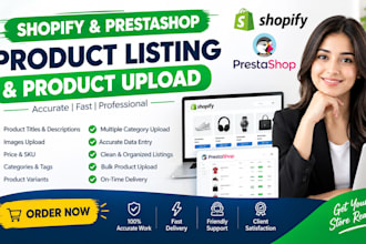do shopify and prestashop product listing and product upload