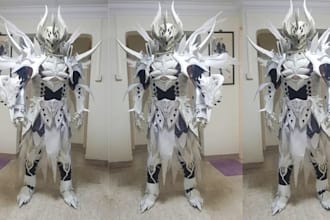 create 3d wearable armor cosplay model 3d helmet model character designs