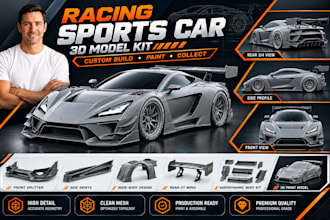 3d car model, bumper, 3d car print, widebody kit, interior car design, spoiler