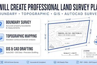 do gis mapping, land survey map, autocad and arcgis