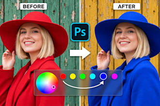 do photoshop editing, color change and reflection removal