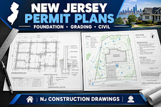foundation plans grading and civil engineering drawings for new jersey permit