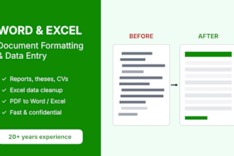 format word documents and clean excel data
