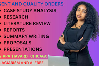 help you with proposals, case studies, essay writing, summaries, and reports