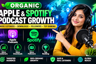 do organic podcast promotion for spotify and apple podcasts