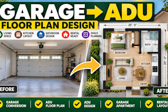 design garage conversion adu floor plans for living and rental spaces layout