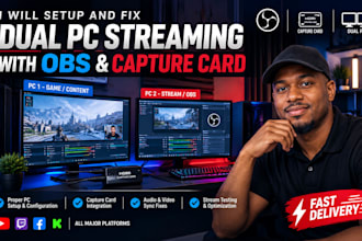 setup and fix dual PC streaming with obs and capture card