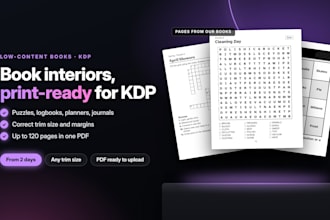 design a custom KDP interior for your journal, planner or logbook