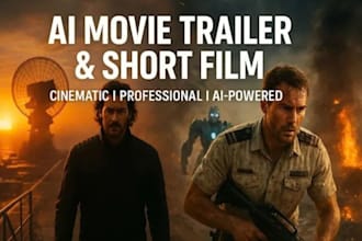 create cinematic ai movie trailer, ai short film movie, ai movie trailer