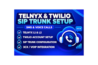 verify and set up telnyx, vonage and twilio accounts