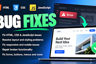 fix HTML CSS and javascript issues on your website