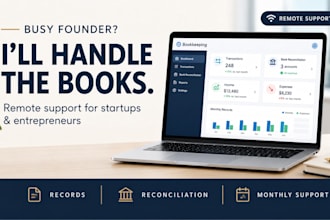 provide remote bookkeeping support for startups and entrepreneurs