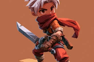 draw 2d game character illustration
