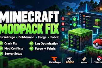 fix modpack minecraft crashes curseforge forge fabric cobblemon server setup