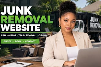 design junk removal website, hauling and junk service website