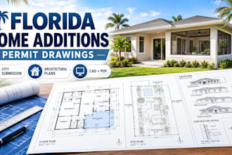 create florida home addition plans and permit drawings