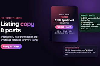 write real estate listing descriptions and instagram captions