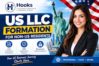 do usa llc registration for US resident and non US resident and assist with ein