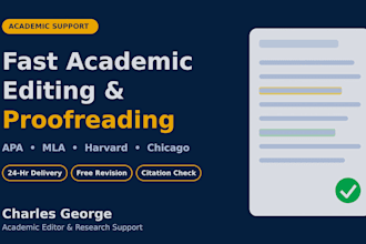 proofread and edit your academic paper in apa, mla or harvard