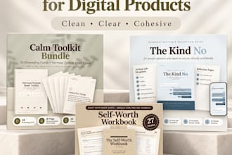 design etsy listing images and mockups for digital products