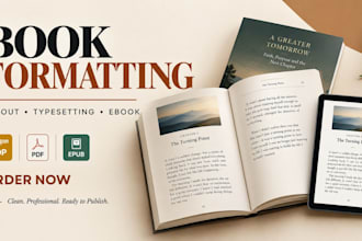 do professional book typesetting, formatting for amazon KDP
