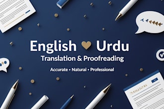 do urdu and english translation and proofreading