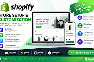 setup shopify gempages footer customization subscription store product variant
