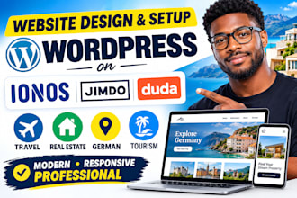 design wordpress on ionos jimdo duda german travel website tourism real estate