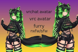 create vrchat avatar vrc avatar furry avatar nsfw character