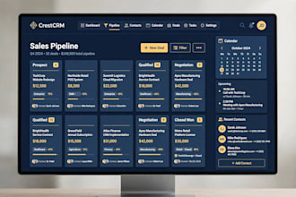 setup gohighlevel crm, ghl pipeline calendar and contacts management