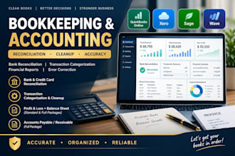 clean up and reconcile your quickbooks, sage or xero bookkeeping