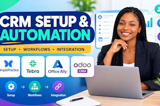 be your expert in simple practice set up, tebra, office ally, odoo crm, elation