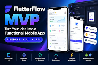 flutterflow mvp firebase app no code mvp flutter ui ios mobile app development