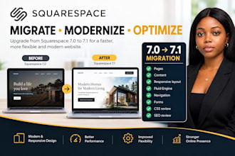 create squarespace 7 0 to 7 1 full website migration and modernization