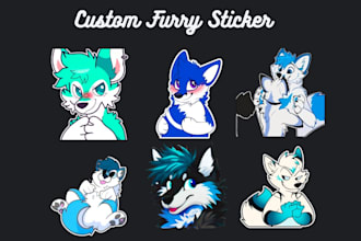 draw furry stickers for telegram, crypto animated stickers