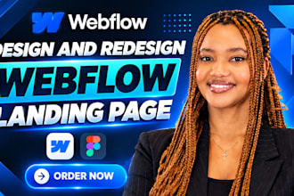 design and develop webflow website, figma to webflow, webflow landing page