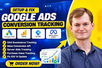 setup google ads conversion tracking, ga4 ecommerce, meta conversion API